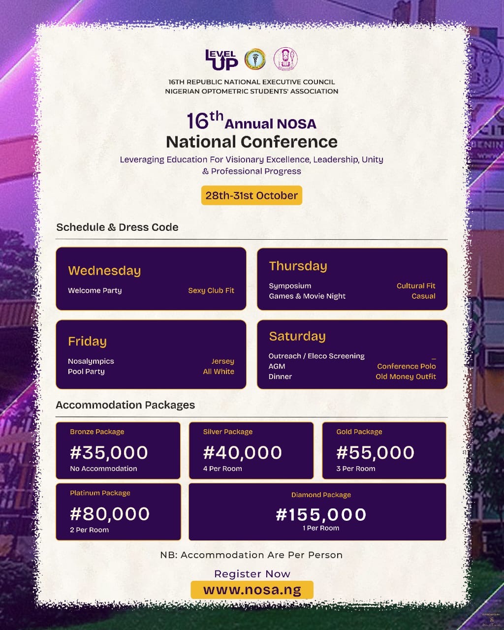 The 16th Annual NOSA National Conference, Theme: "LEVEL UP"