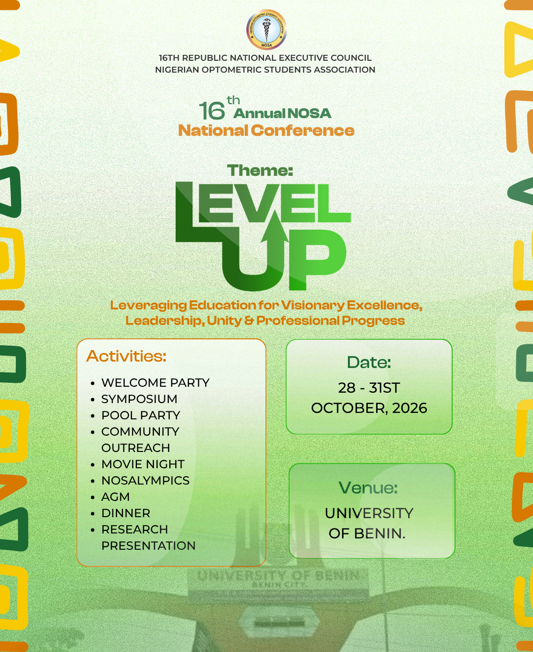 The 16th Annual NOSA National Conference, Theme: "LEVEL UP"