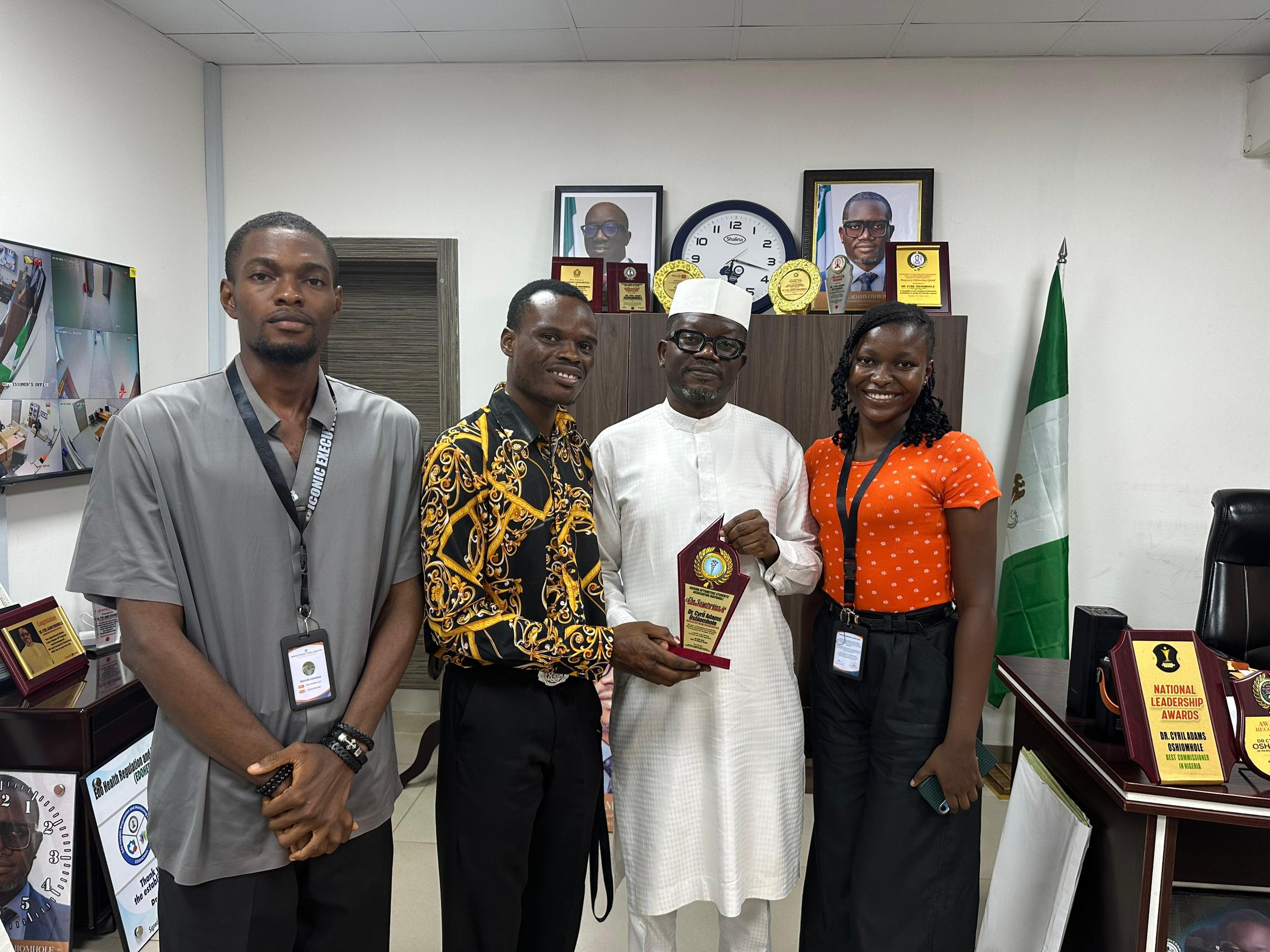 NOSA National Courtesy Visit to the Commissioner of Health, Edo State
